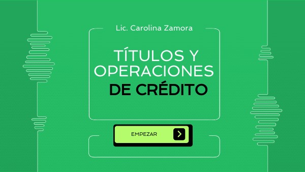TÍTULOS Y OPERACIONES DE CRÉDITO