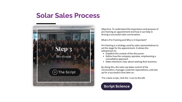 Solar Sales Step 3 | Genially