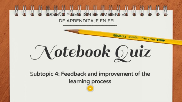 Subtopic 4: Feedback and improvement of the learning process | Genially