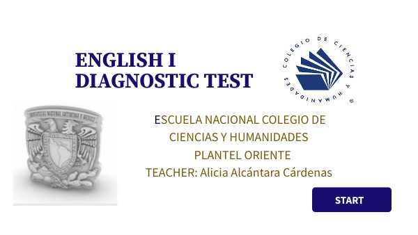 ENGLISH I DIAGNOSTIC TEST | Genially
