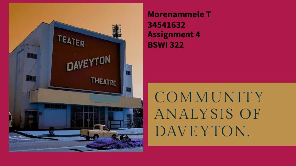 COMMUNITY ANALYSIS MEDIA