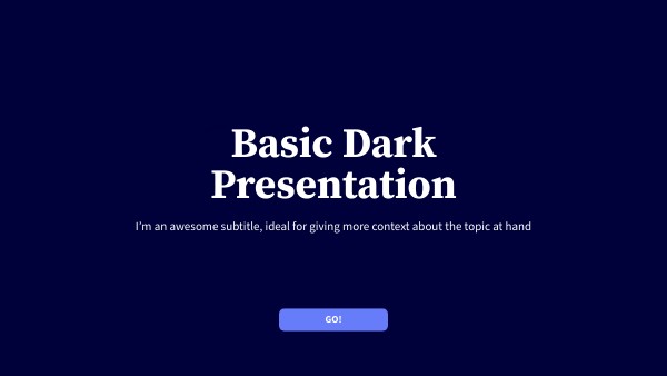 BASIC DARK PRESENTATION