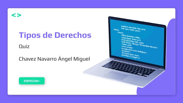 Tipos de Derechos (Quiz) | Genially