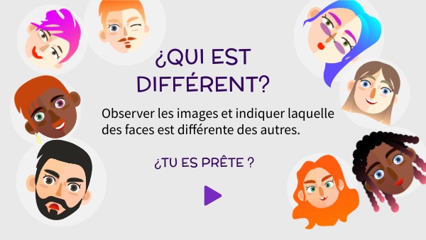Quel visage est différent ?? | Genially