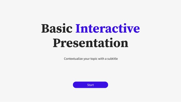 BASIC INTERACTIVE PRESENTATION