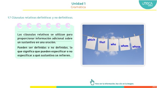 1.7 Cláusulas relativas definitivas y no definitivas