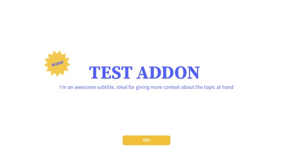 TEST UPGRADE ADDON 1