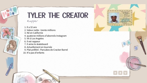 TYLER THE CREATOR LES CHIFFRES CLÉS D'UNE PERSONNALITÉ | Genially