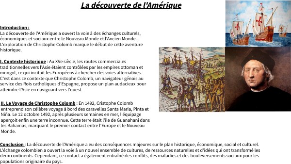 La Découverte De L'amérique Par Christophe Colomb Page De Garde Genially Découverte de l'amérique | Genially