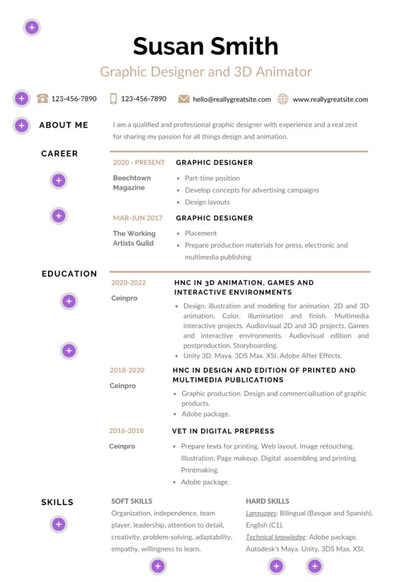 Example CV | Genially