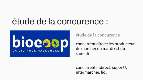 étude de la concurrence