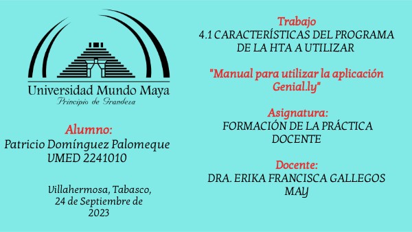 MANUALPARA USO DE GENIALLY | Genially