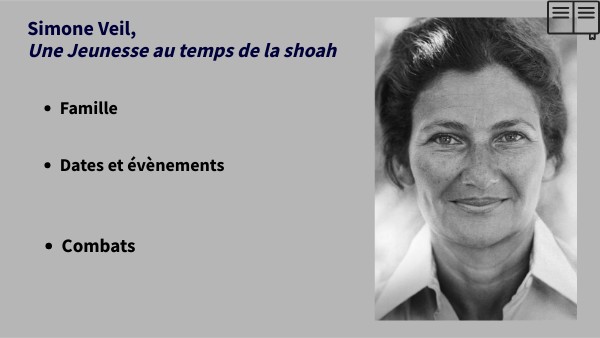 Simone Veil, Une Jeunesse au temps de la Shoah | Genially