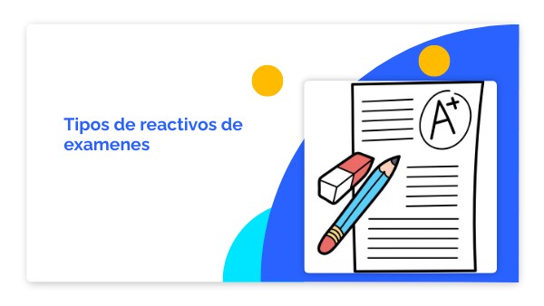 Tipos de reactivos de examenes