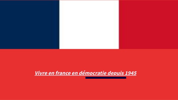 Vivre en France en démocratie depuis 1945 | Genially