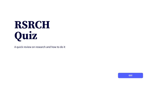 RSRCH quiz