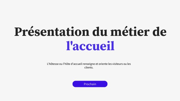 Basic interactive presentation