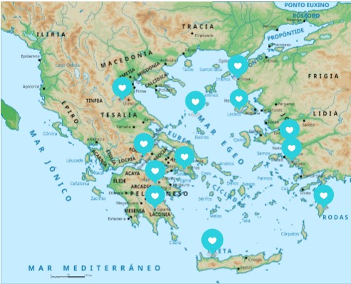 mapa grecia