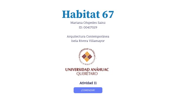 Mariana Céspedes - Habitat 67 | Genially