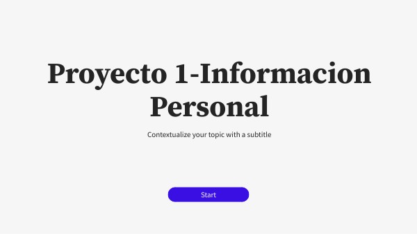 Basic interactive presentation | Genially
