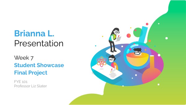 Week 7 Student Showcase Final Project Prof.Slater FYE 101 | Genially