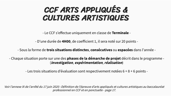 CCF ARTS APPLIQUES