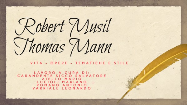 MUSIL - MANN | Genially