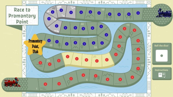 Race to Promontory Point | Genially