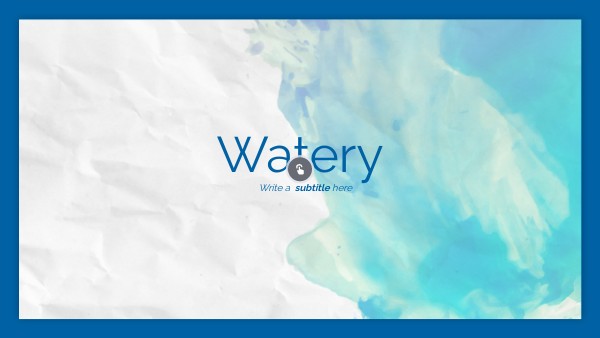 WATERY PRESENTATION | Genially