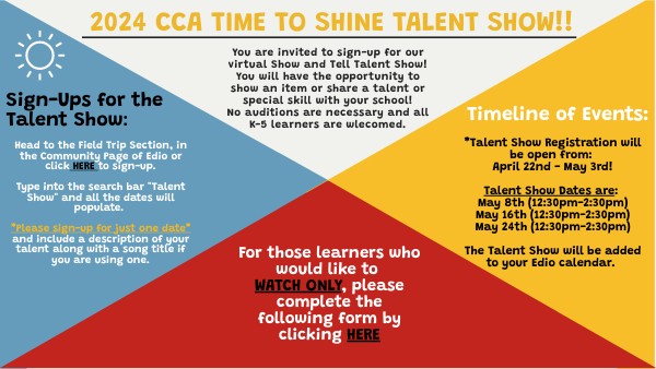 Time to Shine Talent Show 2024 | Genially