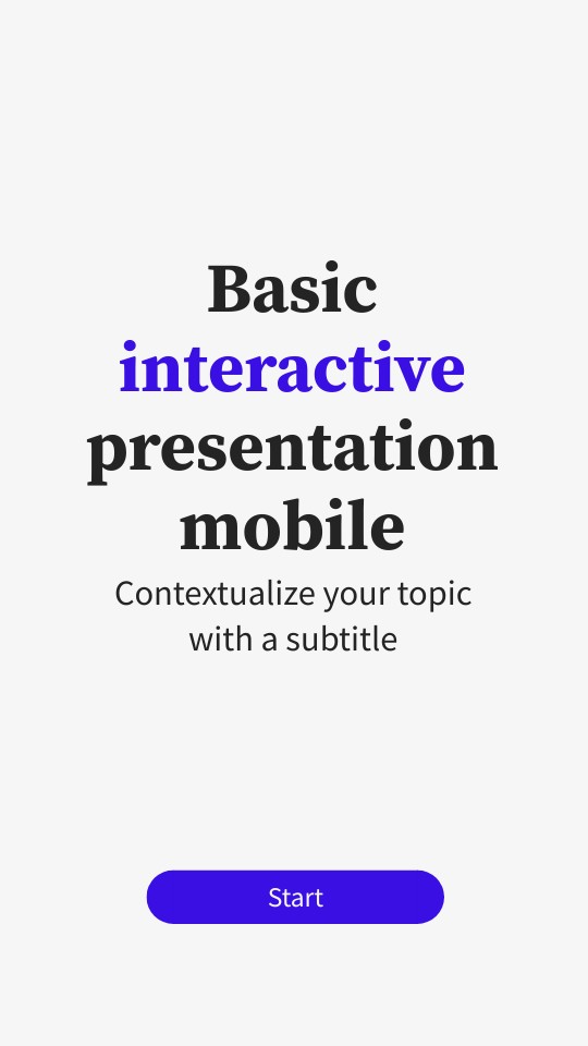 Basic interactive presentation mobile | Genially