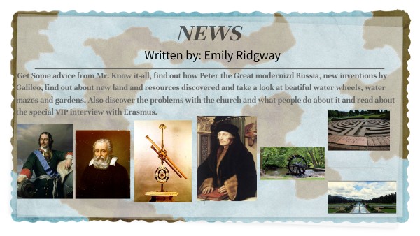 Newspaper Presentation Emily Ridgway