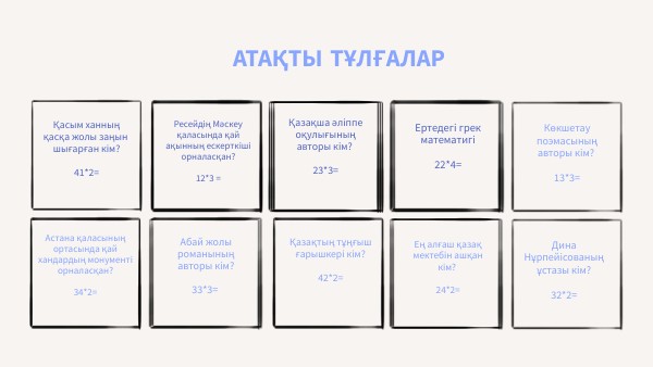 Атақты тұлғалар