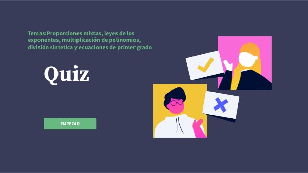Quiz matemáticas | Genially