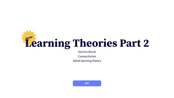 Learning Theories Part 2