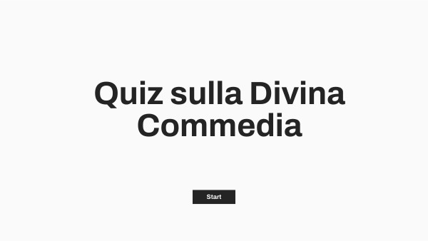 Quiz sulla Divina Commedia | Genially