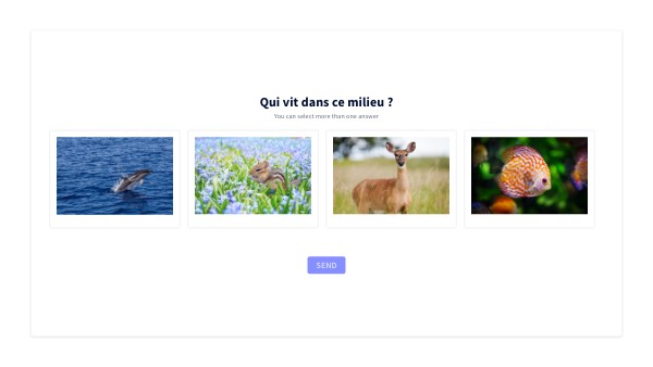 Les animaux et leur milieu.