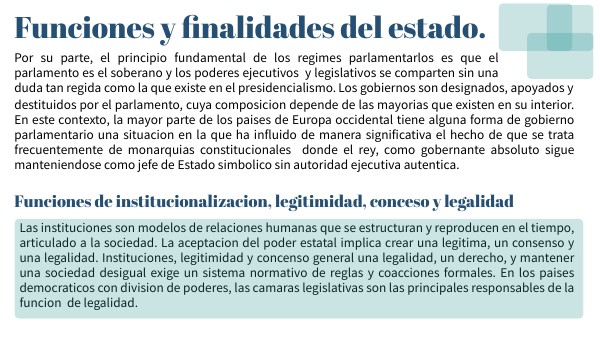 Funciones y finalidades del estado.