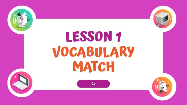 1st Grade Lesson 1 - Vocabulary Match Up
