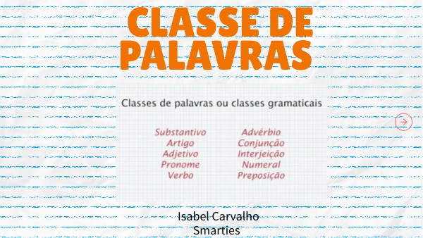 Classe de Palavras - Isabel Carvalho | Genially