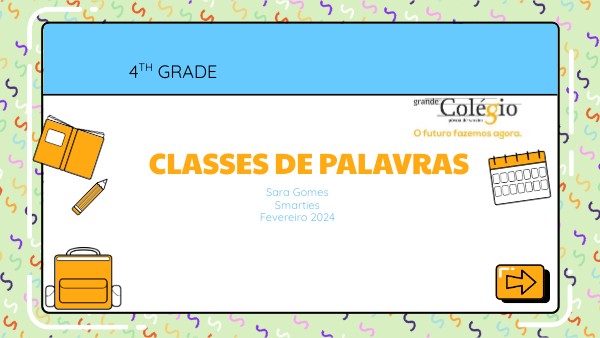 classes de palavras-Sara Gomes | Genially