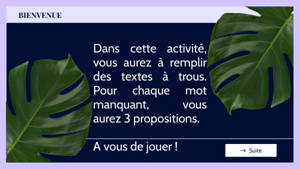 Activité 1 - Complétez les phrases | Genially