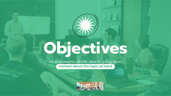 Objectives presentation