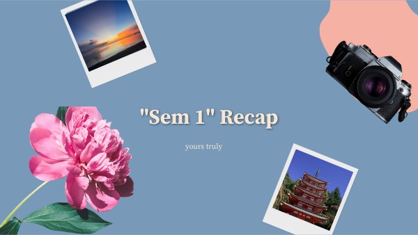 My 'sem 1' recap