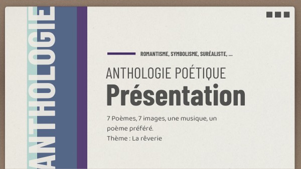 anthologie poetique