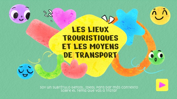 Les lieux de la ville et les moyens de transport | Genially