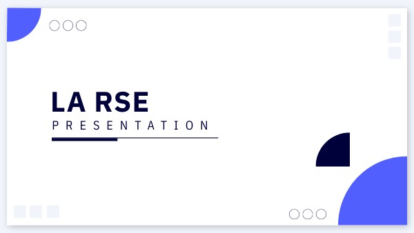 PRÉSENTATION DE LA RSE