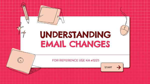 Understanding email changes