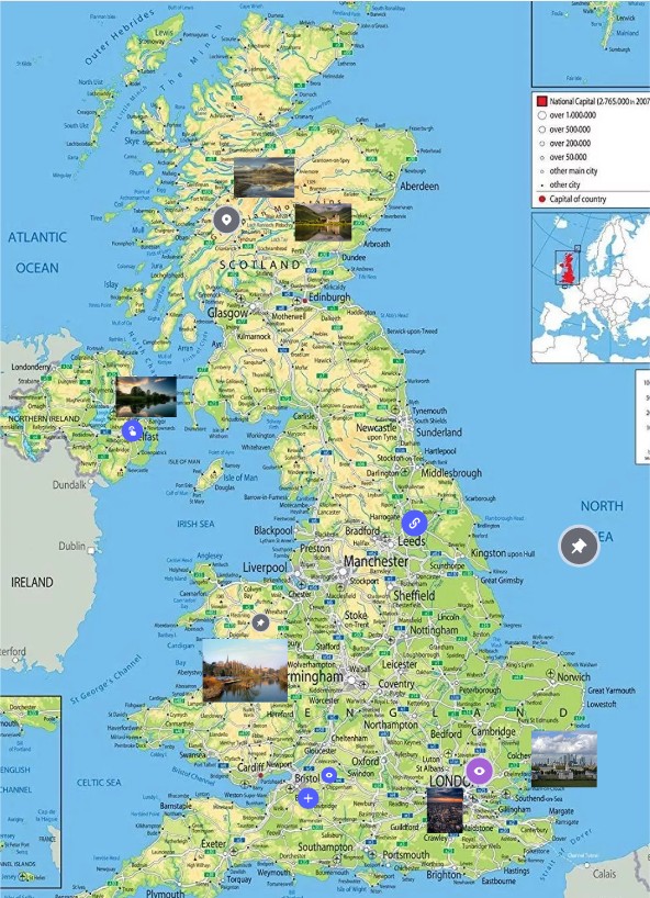 Map of the Great Britain | Genially
