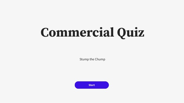 Basic interactive quiz
